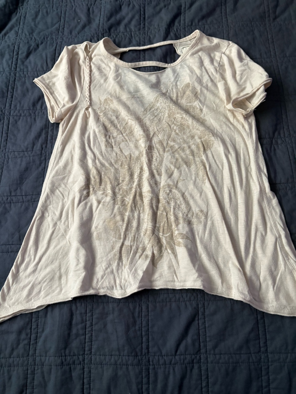 Women's Cream Floral Print Sleep Top